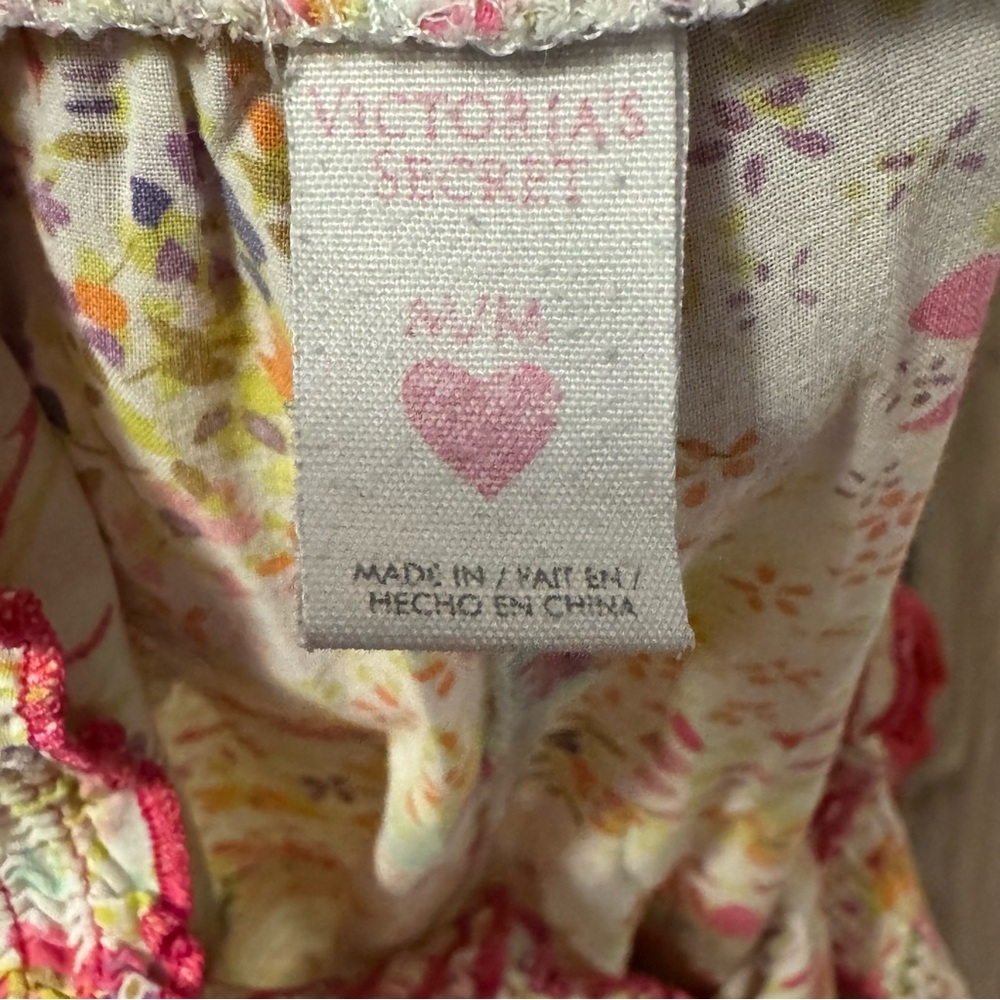 Victoria’s Secret Floral Cotton Smocked Waist Lounge Pants – Size Medium - Picture 6 of 7